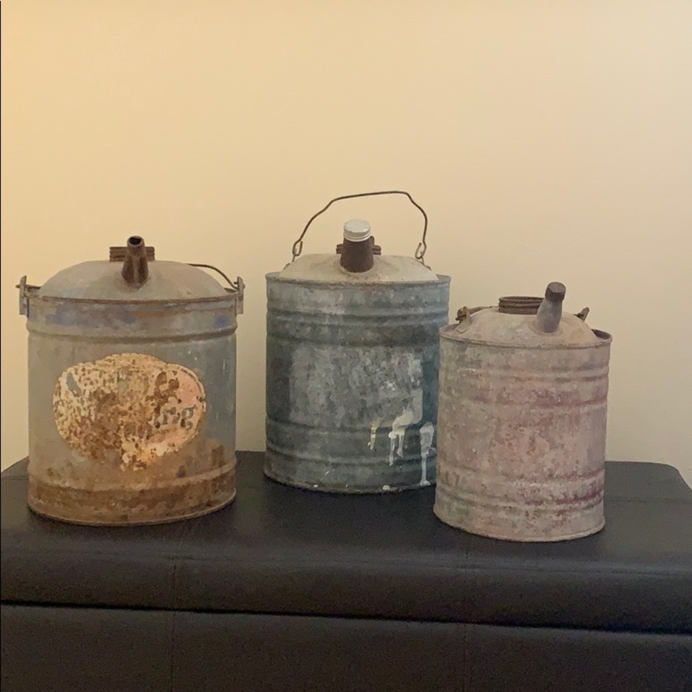 3 Vintage Gas Cans